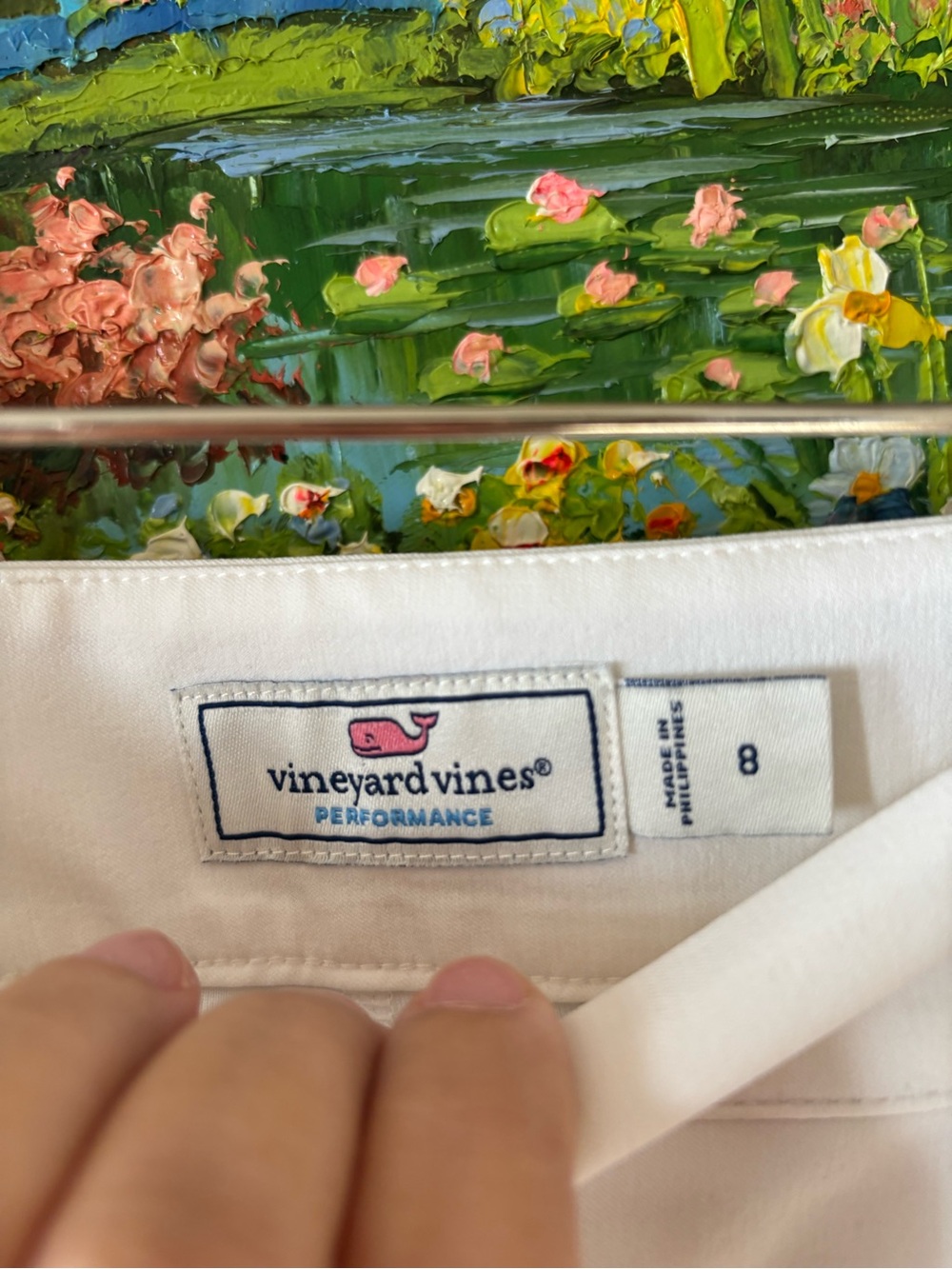 Vineyard Vines White Scallop Hem Women's Skort - Picture 2 of 8